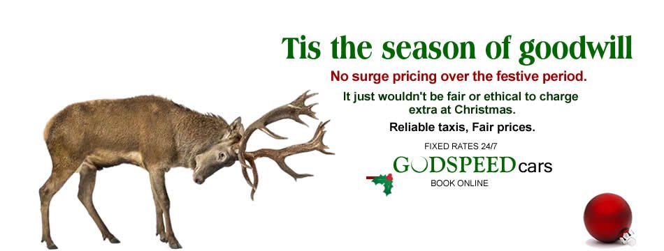 No surge pricing over Christmas - Reliable taxis Fair prices